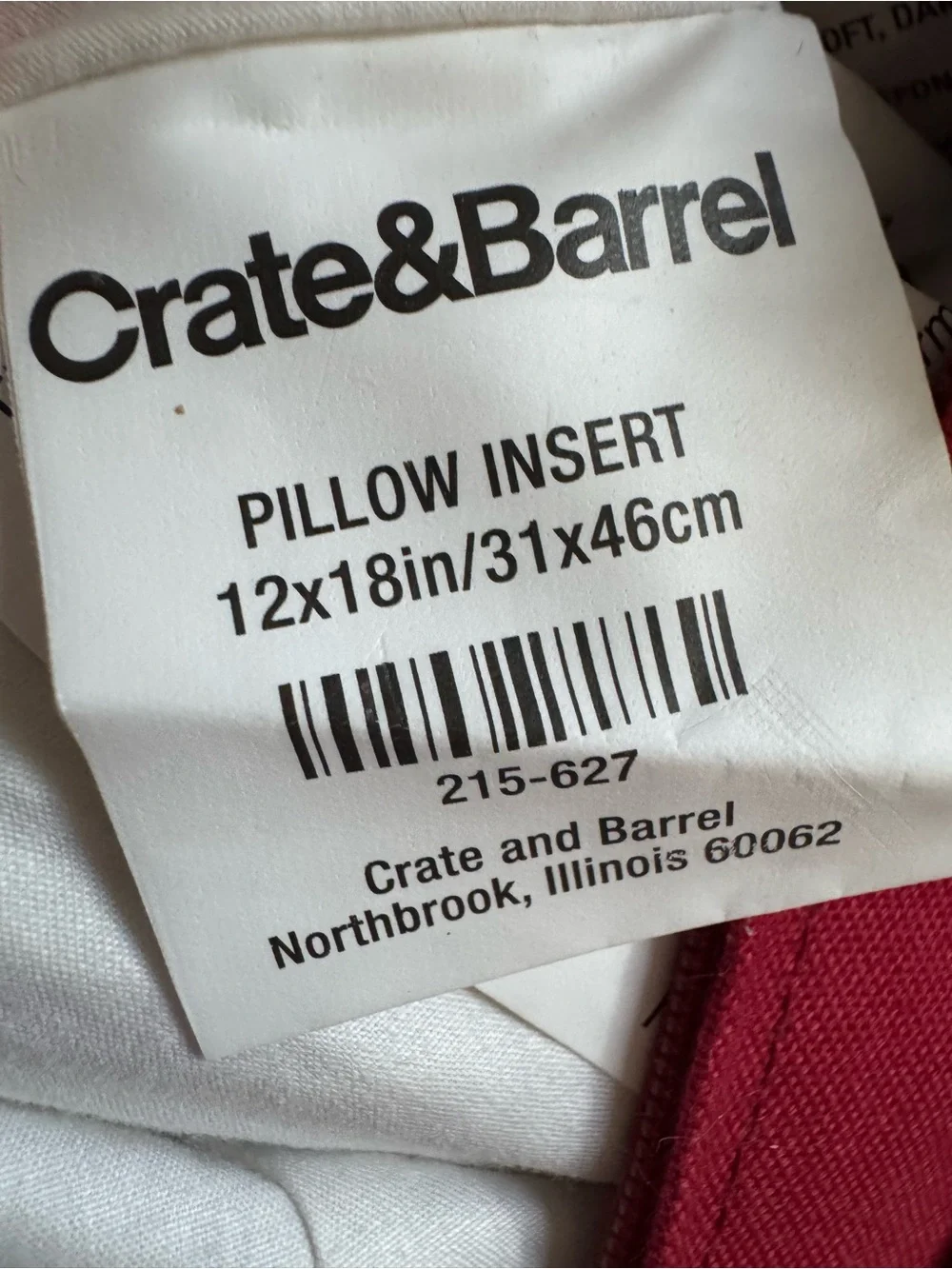 Crate & Barrel Suede Pillow Set of 4 Soft Faded Red Accent Home Decor 12 x 18